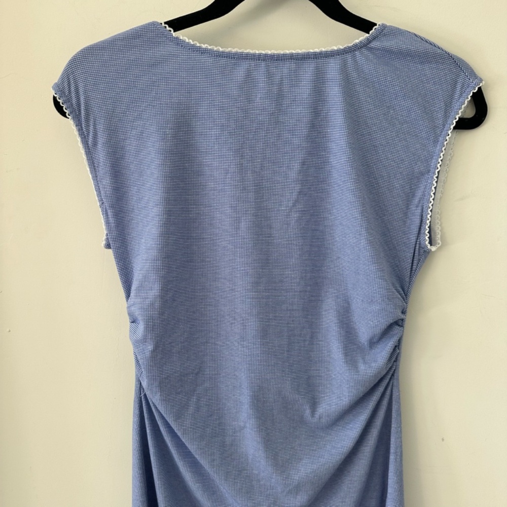 CIDER ROUND NECKLINE BOWKNOT RUCHED SLEEVELESS MINI DRESS - Picture 2 of 5